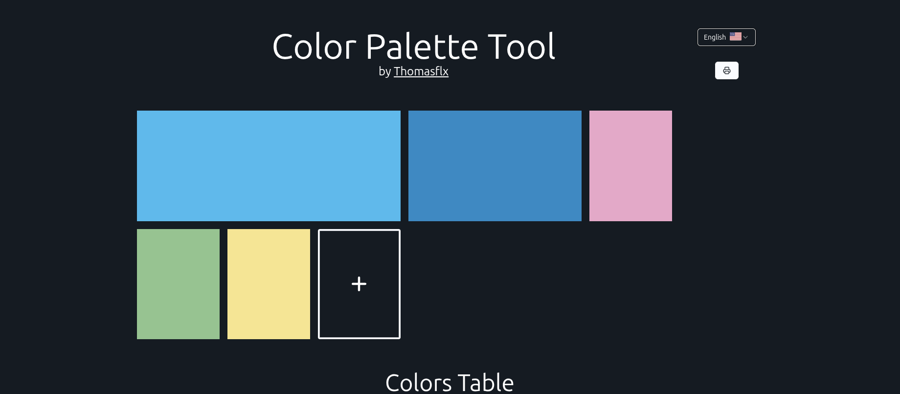 Color Palette Tool